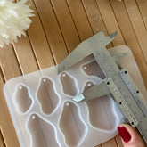 8-Cavity Organic Shape Resin Mold – Freeform Pendant & Earring Design | Up to 6cm